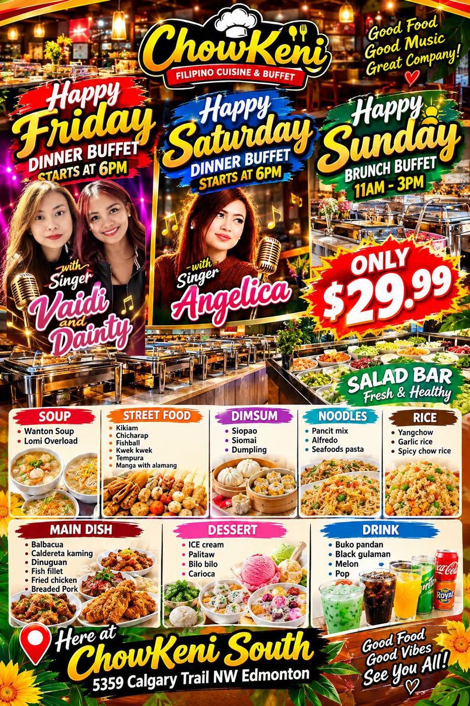 ChowKeni weekend buffet poster