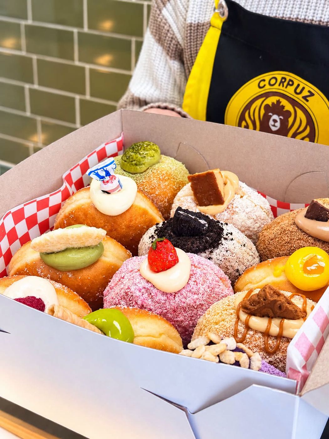 Signature Cream Brioche donuts in a Corpuz box