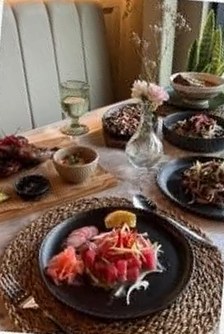 A table set for the soft opening