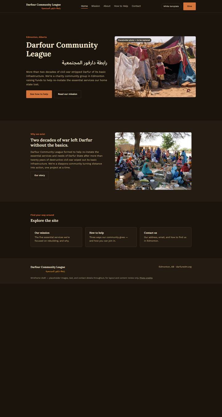 Screenshot of Darfour Community League