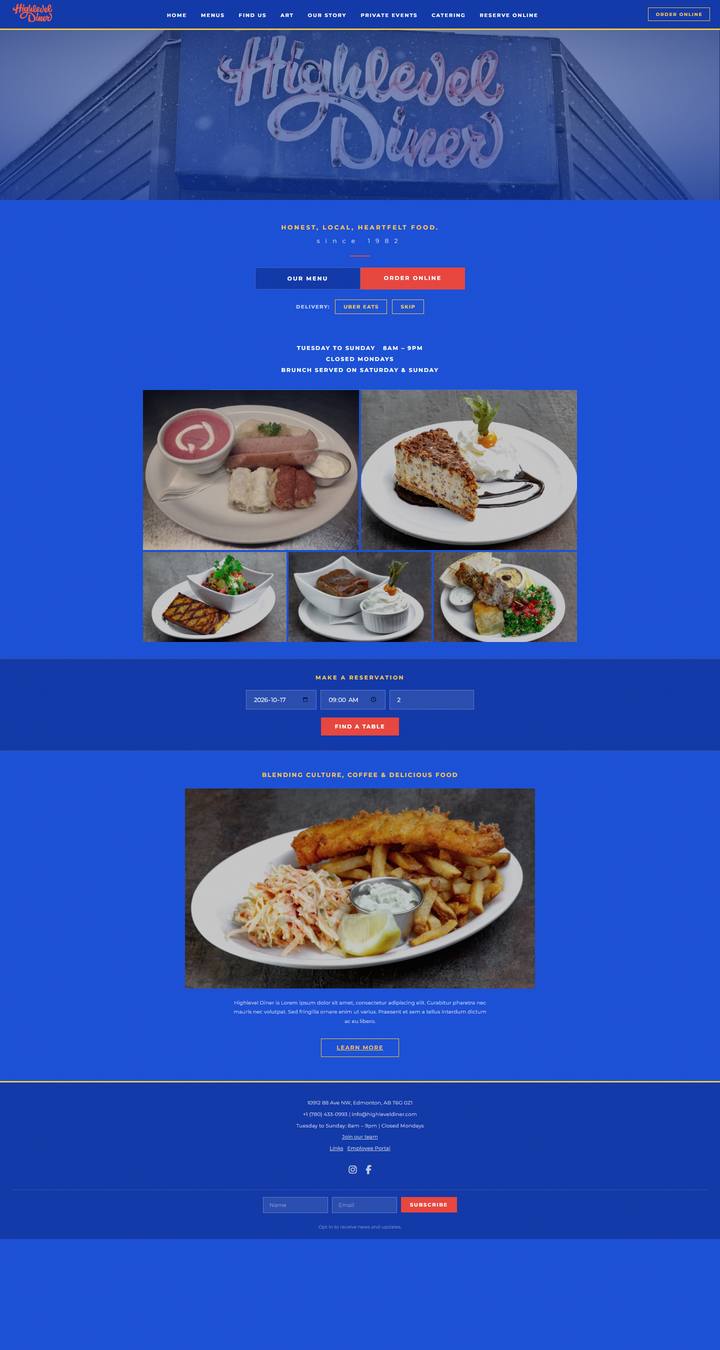 Screenshot of Highlevel Diner